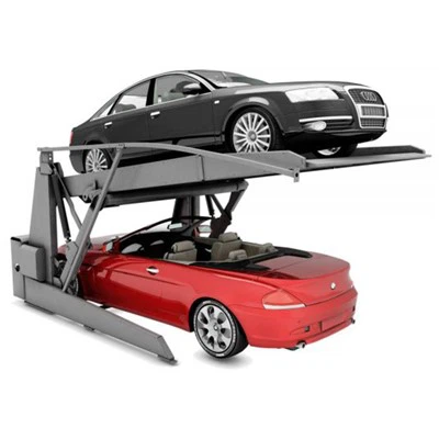 מעלית חניה במוסך דו קומתי עם תקרה נמוכה